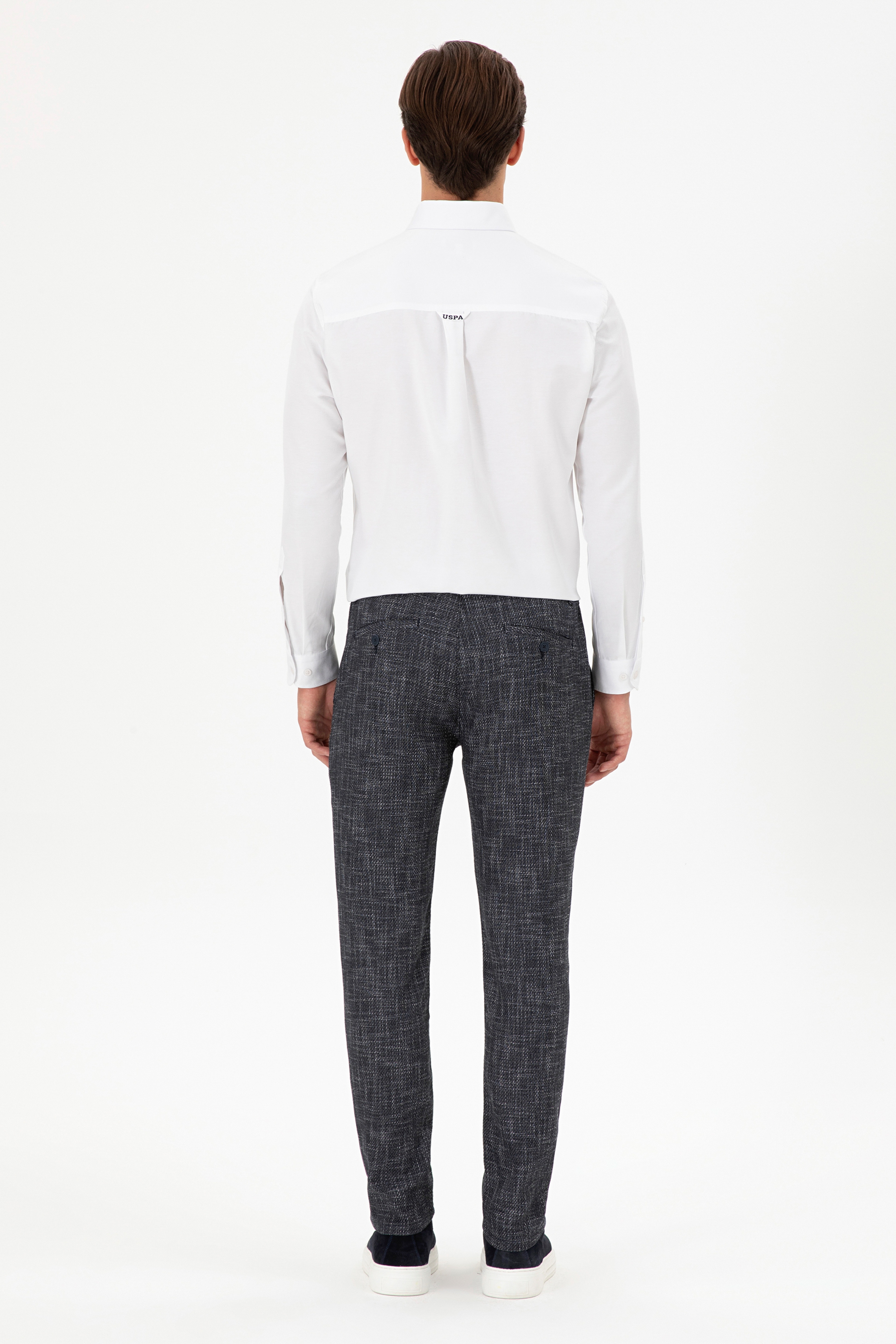 Erkek Slim Fit Lacivert Kanvas Pantolon