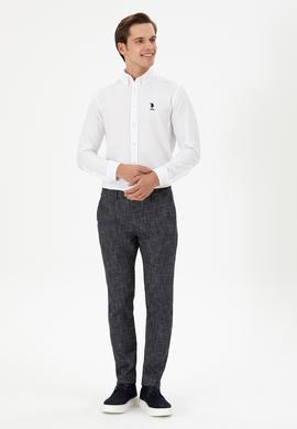 Erkek Slim Fit Lacivert Kanvas Pantolon - 50291201044