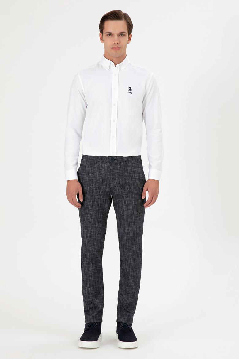 Erkek Slim Fit Lacivert Kanvas Pantolon