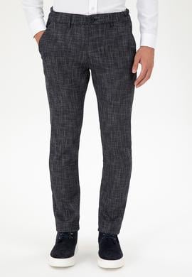 Erkek Slim Fit Lacivert Kanvas Pantolon - 50291201044