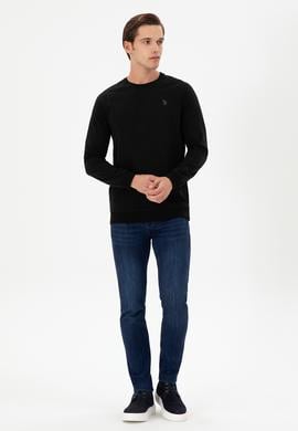 Erkek Siyah Basic Sweatshirt - 50295159003