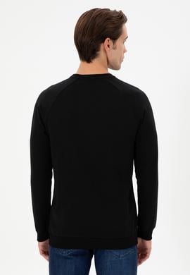 Erkek Siyah Basic Sweatshirt - 50295159003