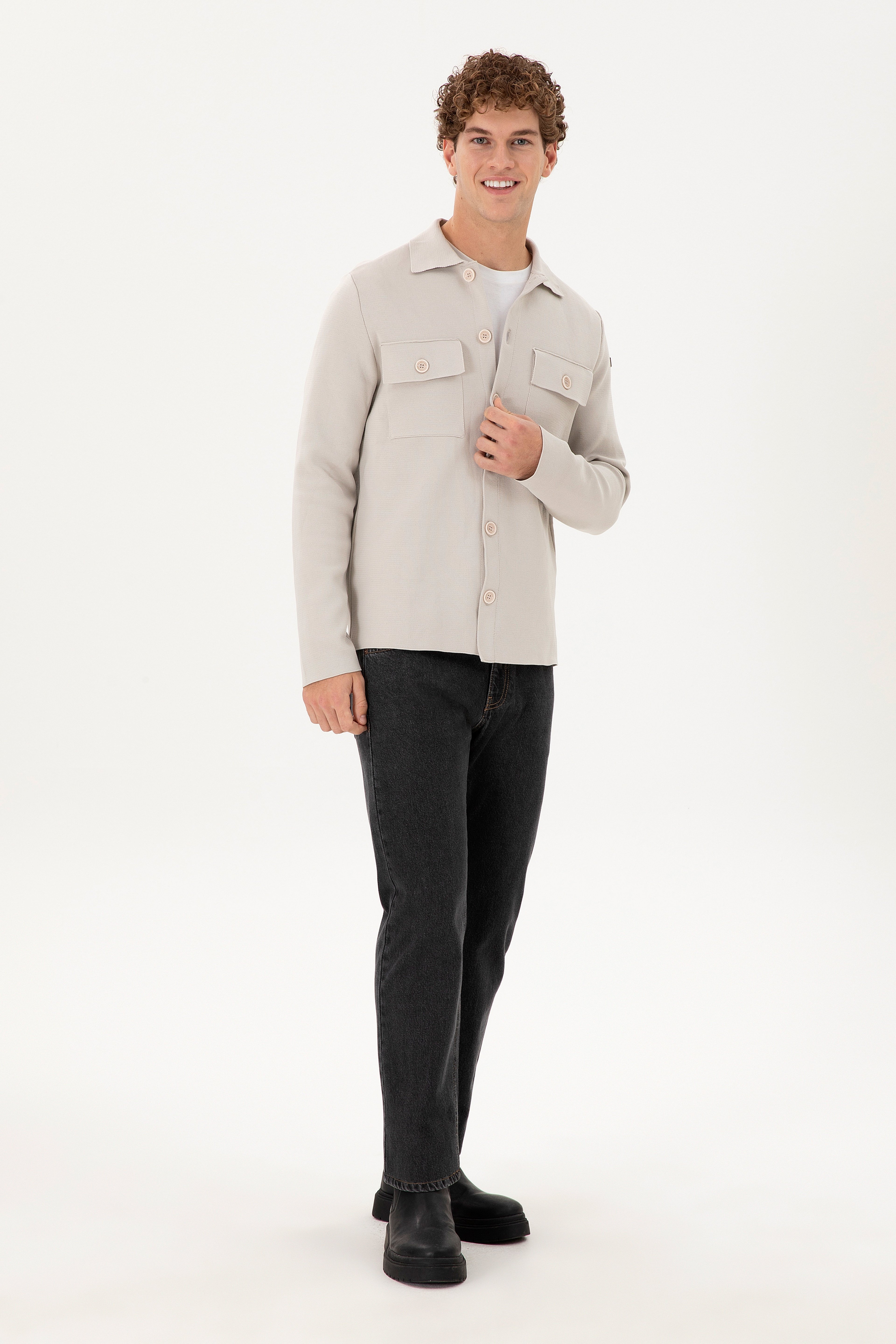 Erkek Siyah Straight Fit Jean Pantolon - Image 3