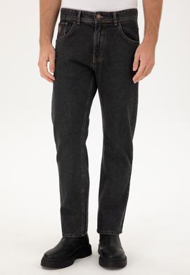 Erkek Siyah Straight Fit Jean Pantolon - 50296870013