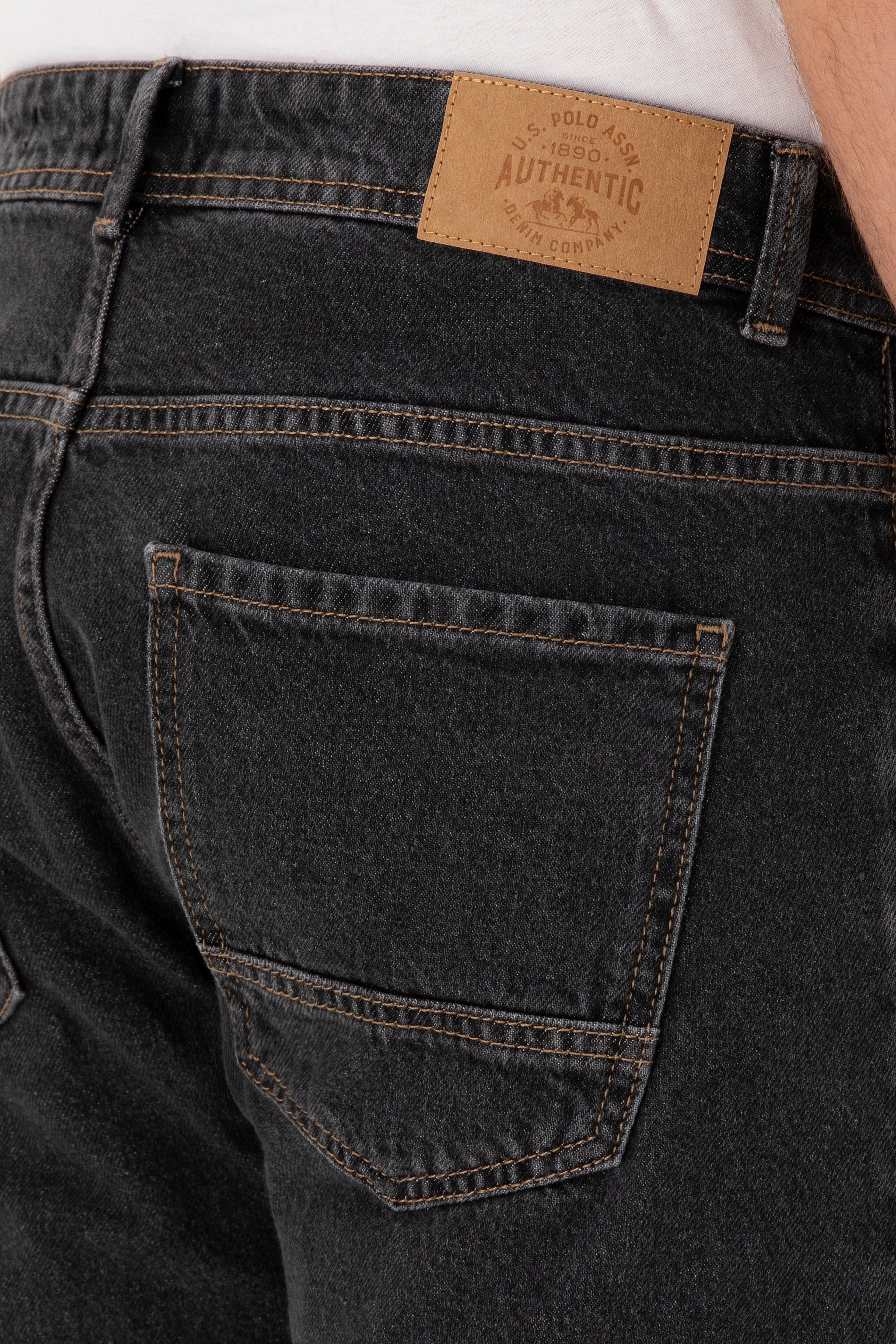 Erkek Siyah Straight Fit Jean Pantolon - Image 6