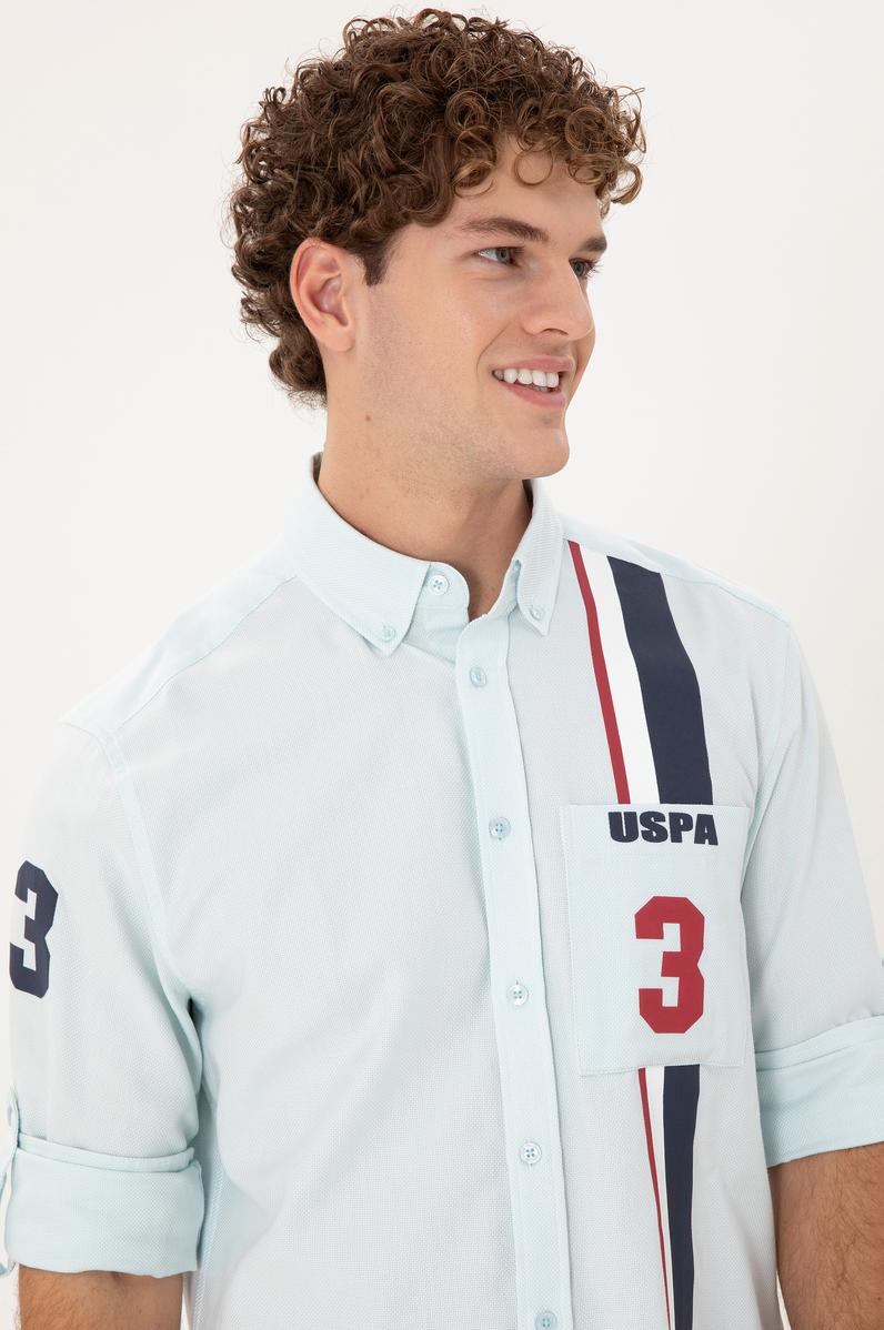 Erkek Açık Mavi Uzun Kollu Gömlek