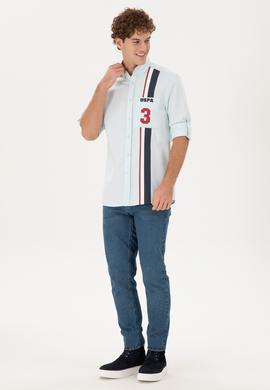 Erkek Açık Mavi Uzun Kollu Gömlek - 50293490003