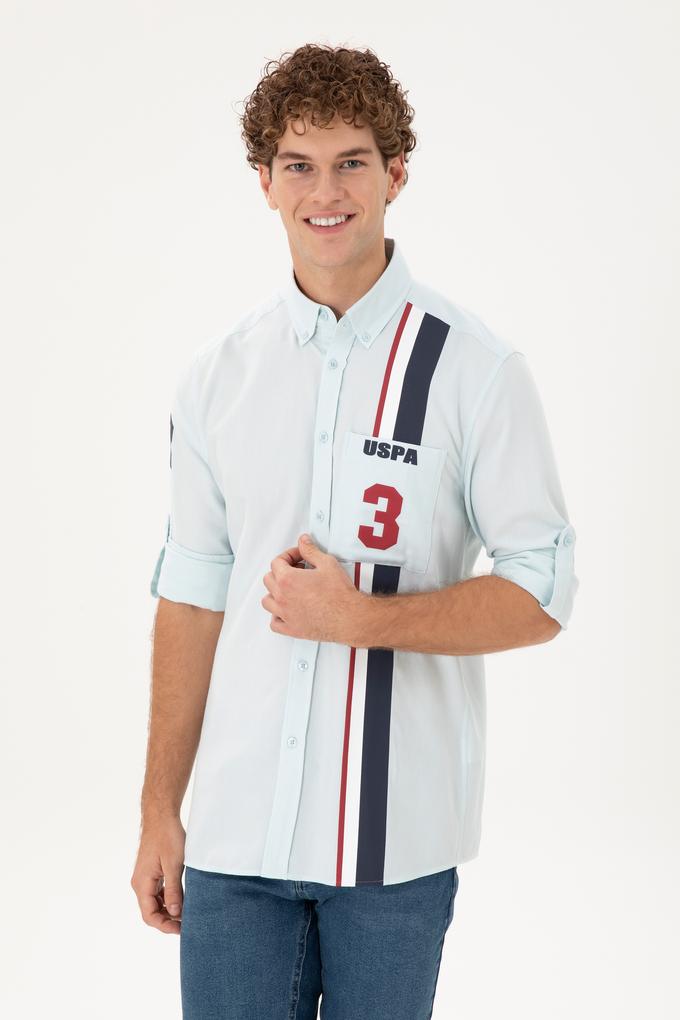 Erkek Açık Mavi Uzun Kollu Gömlek