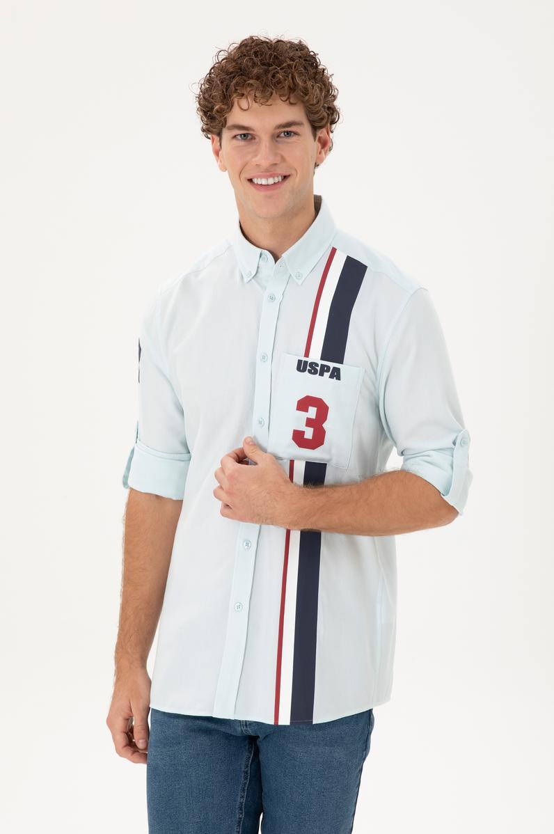 Erkek Açık Mavi Uzun Kollu Gömlek