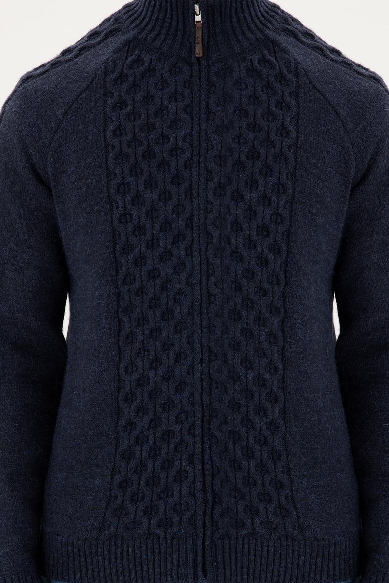 Erkek Lacivert Triko Hırka - 50294136027