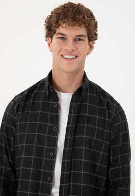 Erkek Siyah Uzun Kollu Gömlek - 50296597016