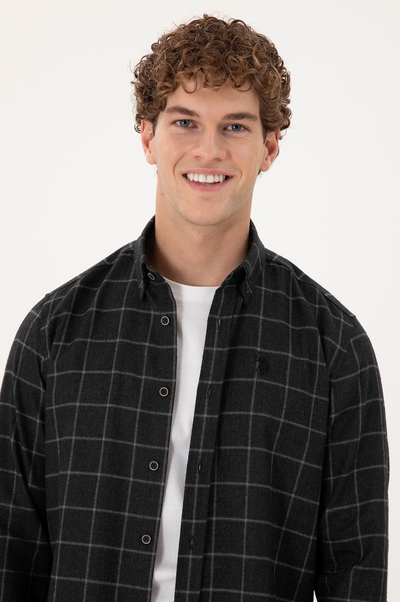 Erkek Siyah Uzun Kollu Gömlek