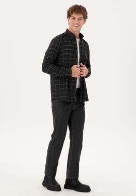 Erkek Siyah Uzun Kollu Gömlek - 50296597016