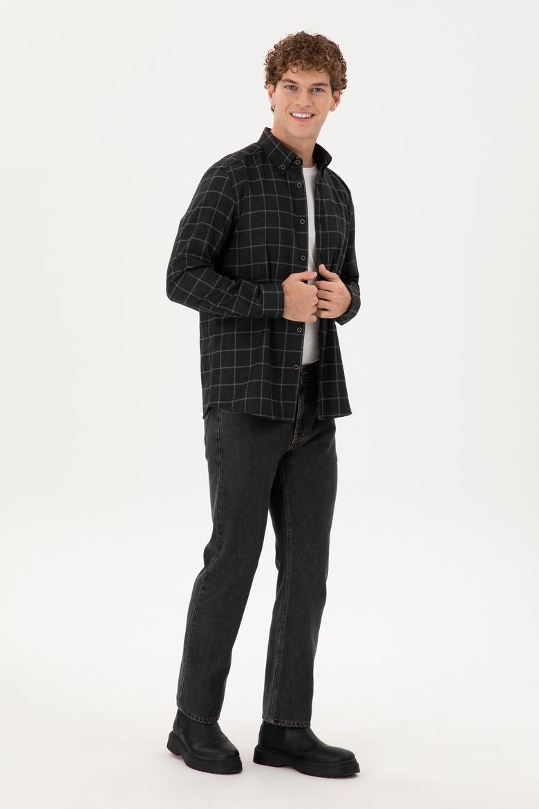 Erkek Siyah Uzun Kollu Gömlek - 50296597016