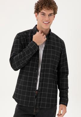 Erkek Siyah Uzun Kollu Gömlek - 50296597016