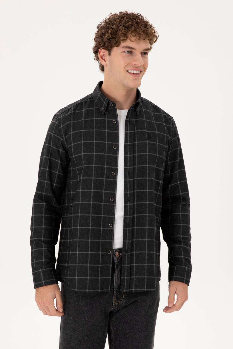 Erkek Siyah Uzun Kollu Gömlek