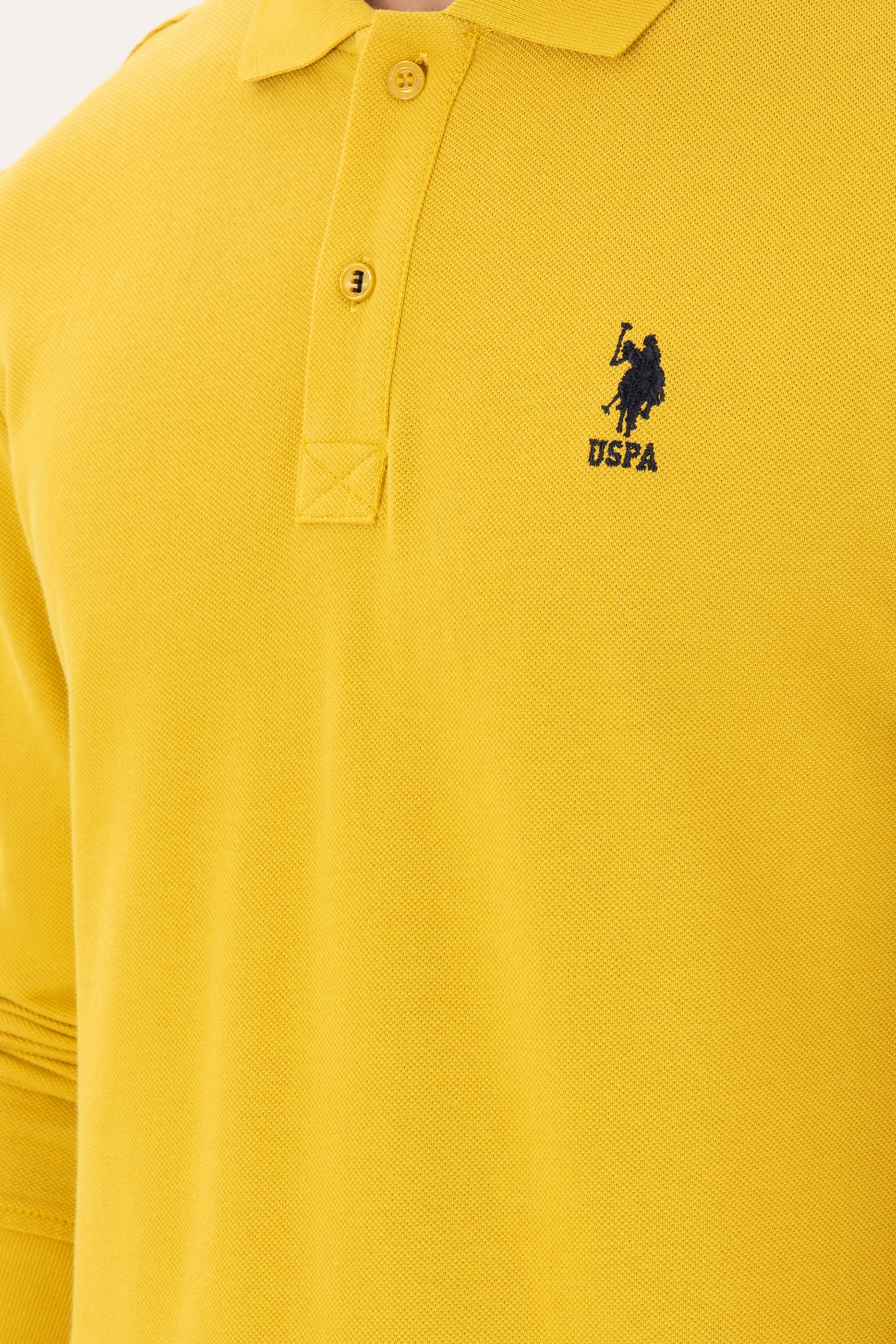 Erkek Sarı Basic Sweatshirt - Image 7