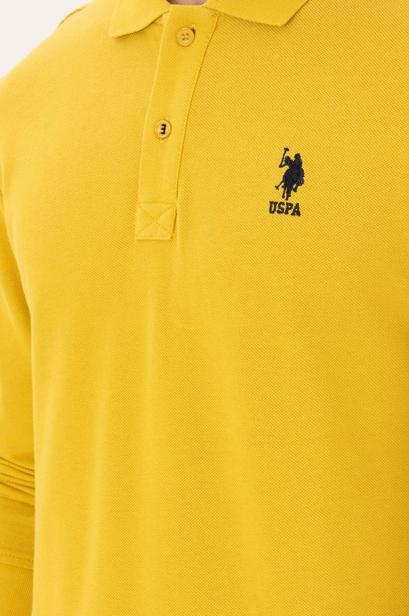 Erkek Sarı Basic Sweatshirt