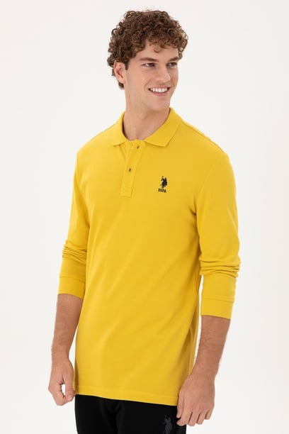 Erkek Sarı Basic Sweatshirt