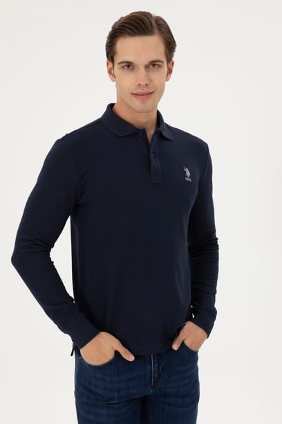 Erkek Lacivert Basic Sweatshirt