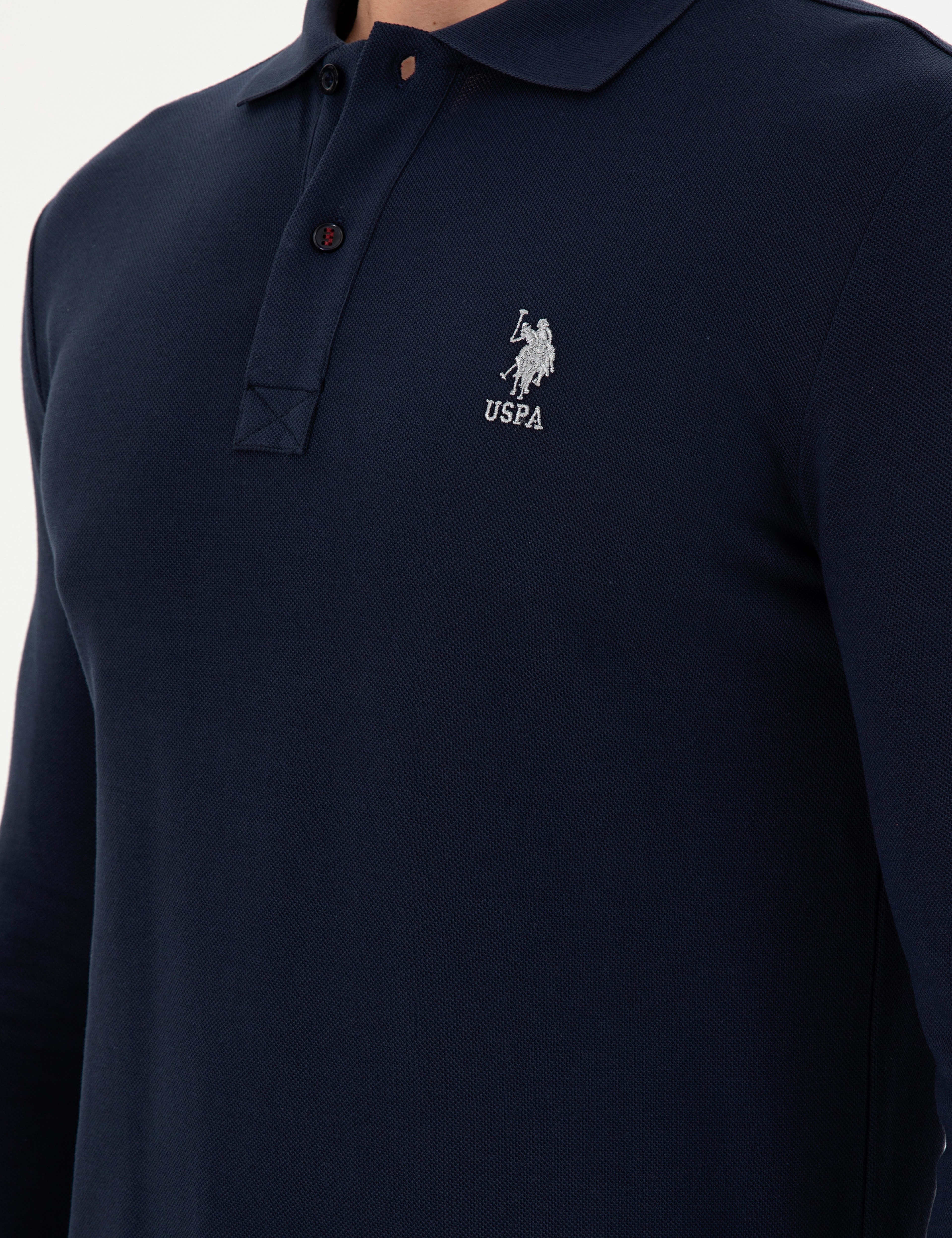 Erkek Lacivert Basic Sweatshirt - Image 7