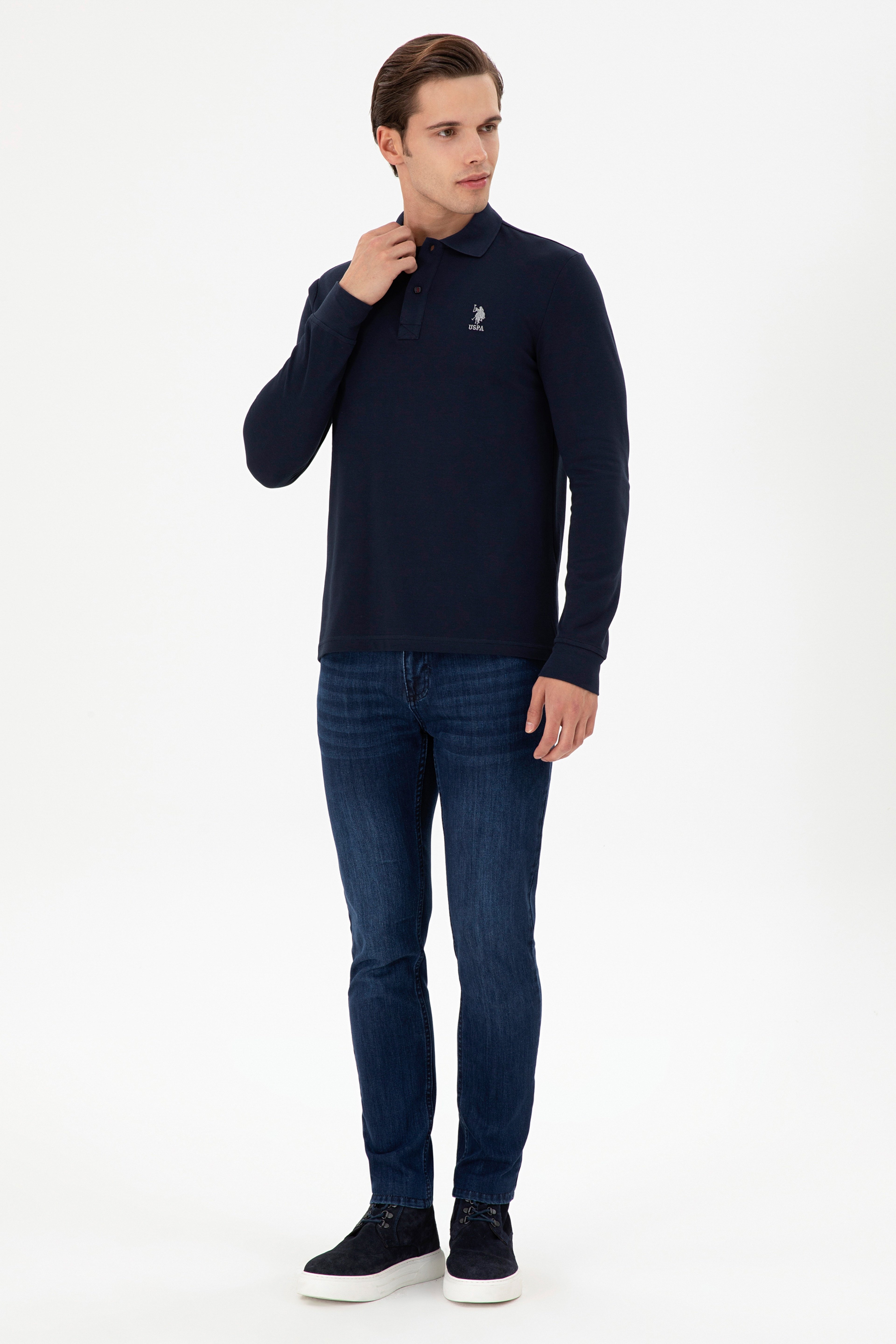 Erkek Lacivert Basic Sweatshirt