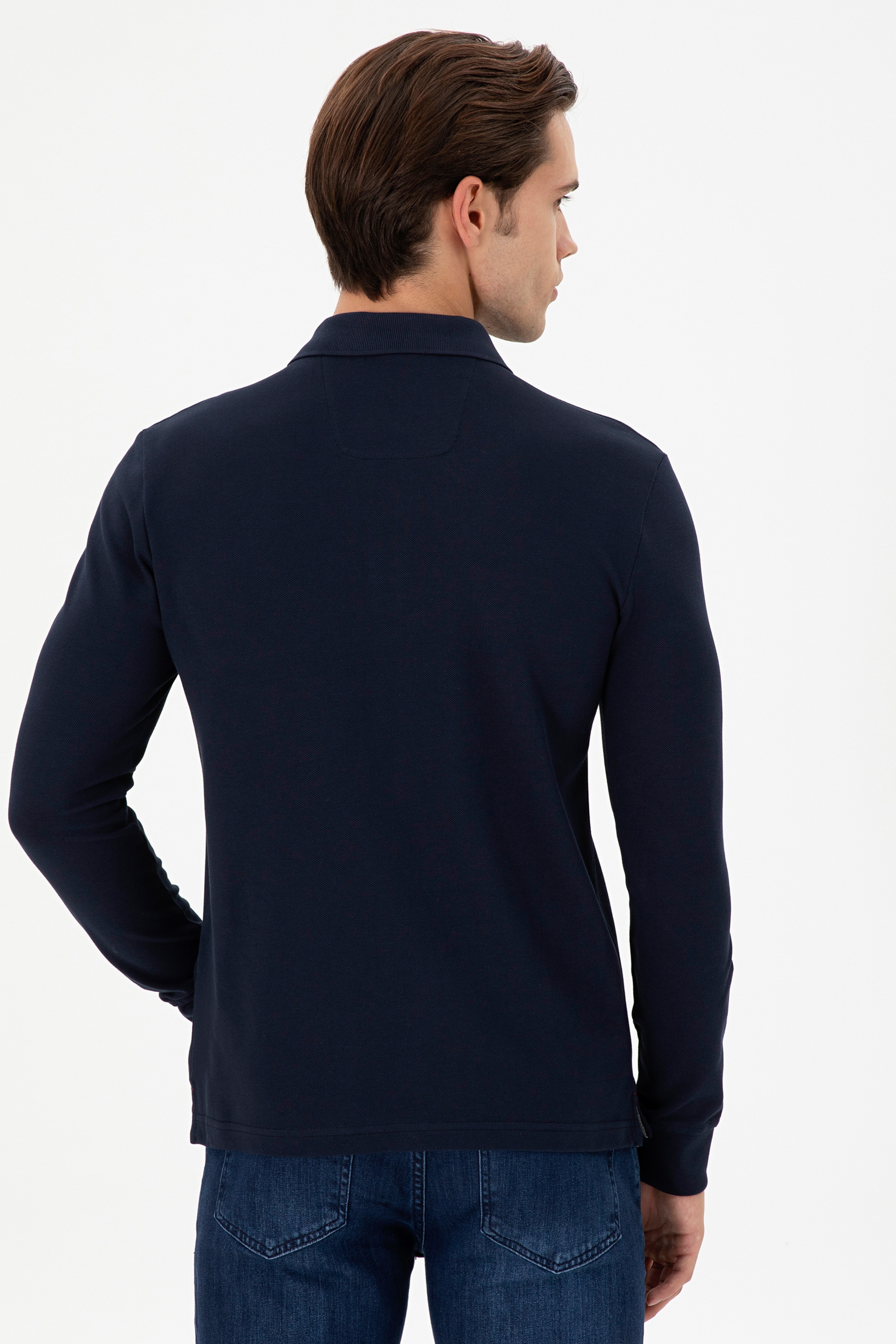 Erkek Lacivert Basic Sweatshirt