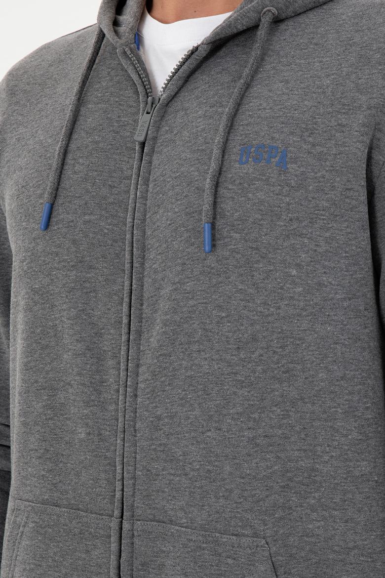 Erkek Antrasit Melanj Şardonlu Örme Hırka - 50293146015