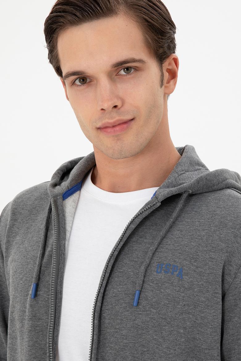 Erkek Antrasit Melanj Şardonlu Örme Hırka - 50293146015