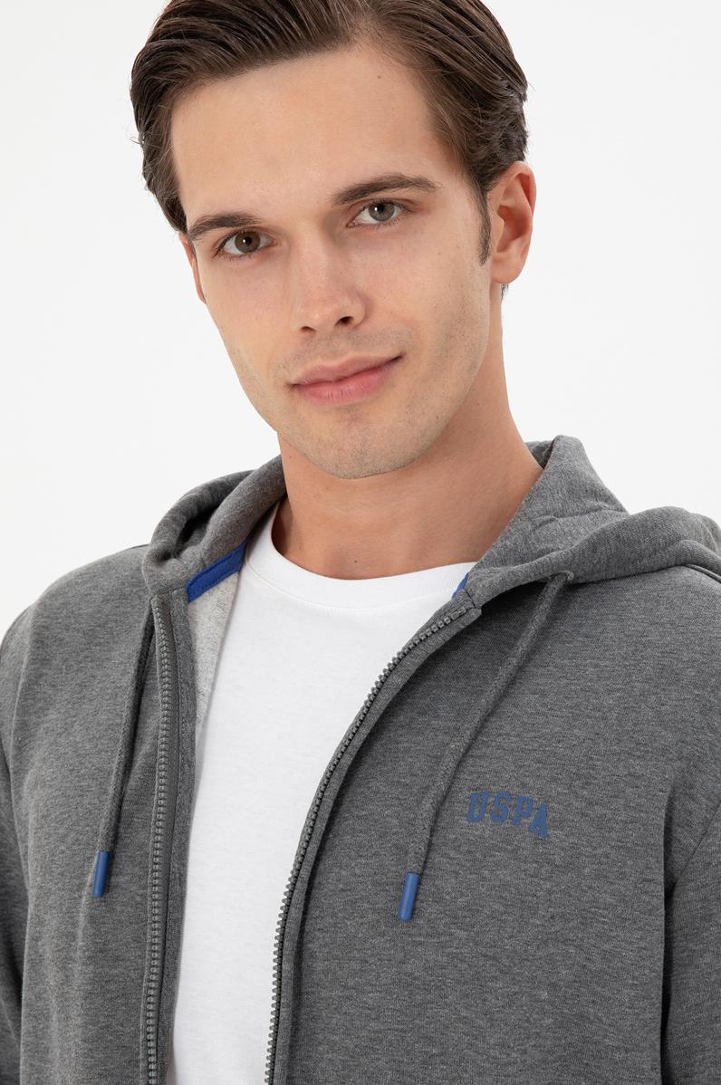 Erkek Antrasit Melanj Şardonlu Örme Hırka