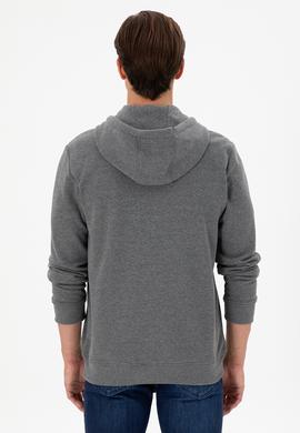 Erkek Antrasit Melanj Şardonlu Örme Hırka - 50293146015