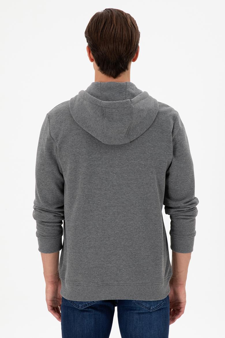 Erkek Antrasit Melanj Şardonlu Örme Hırka - 50293146015