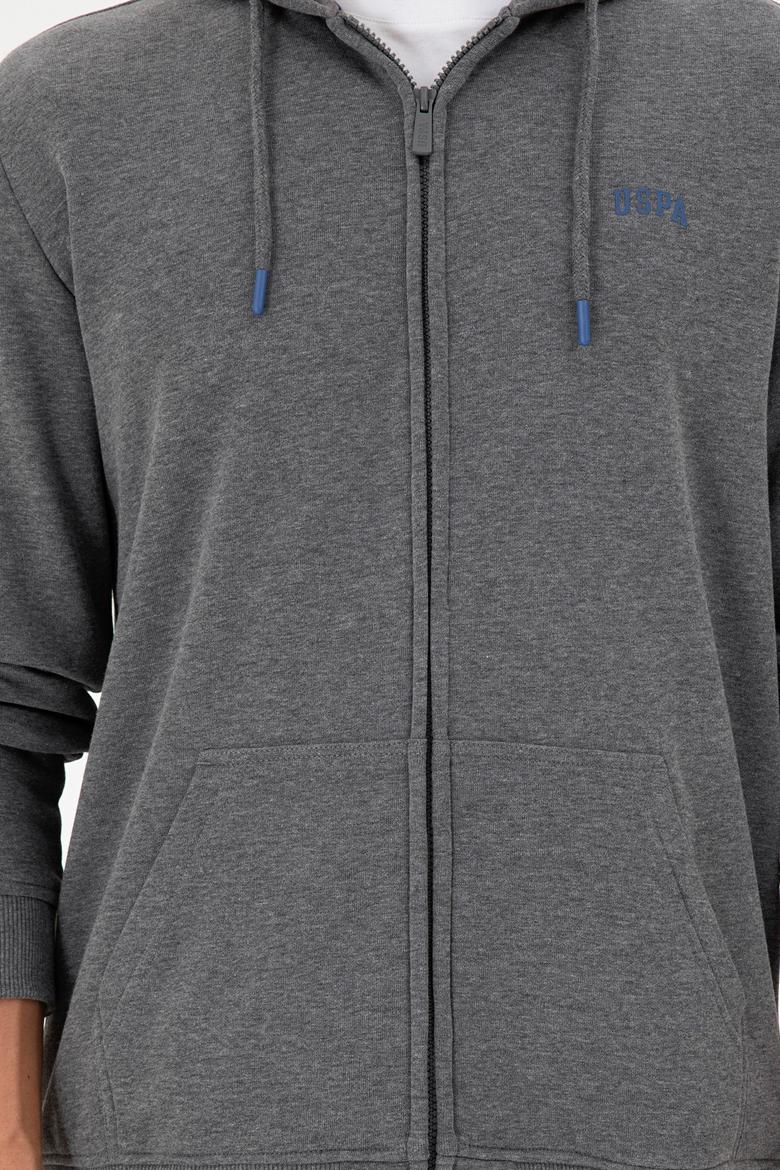 Erkek Antrasit Melanj Şardonlu Örme Hırka - 50293146015