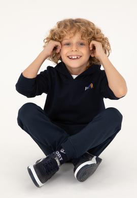 Erkek Çocuk Lacivert Kapüşonlu Sweatshirt - 50293489003