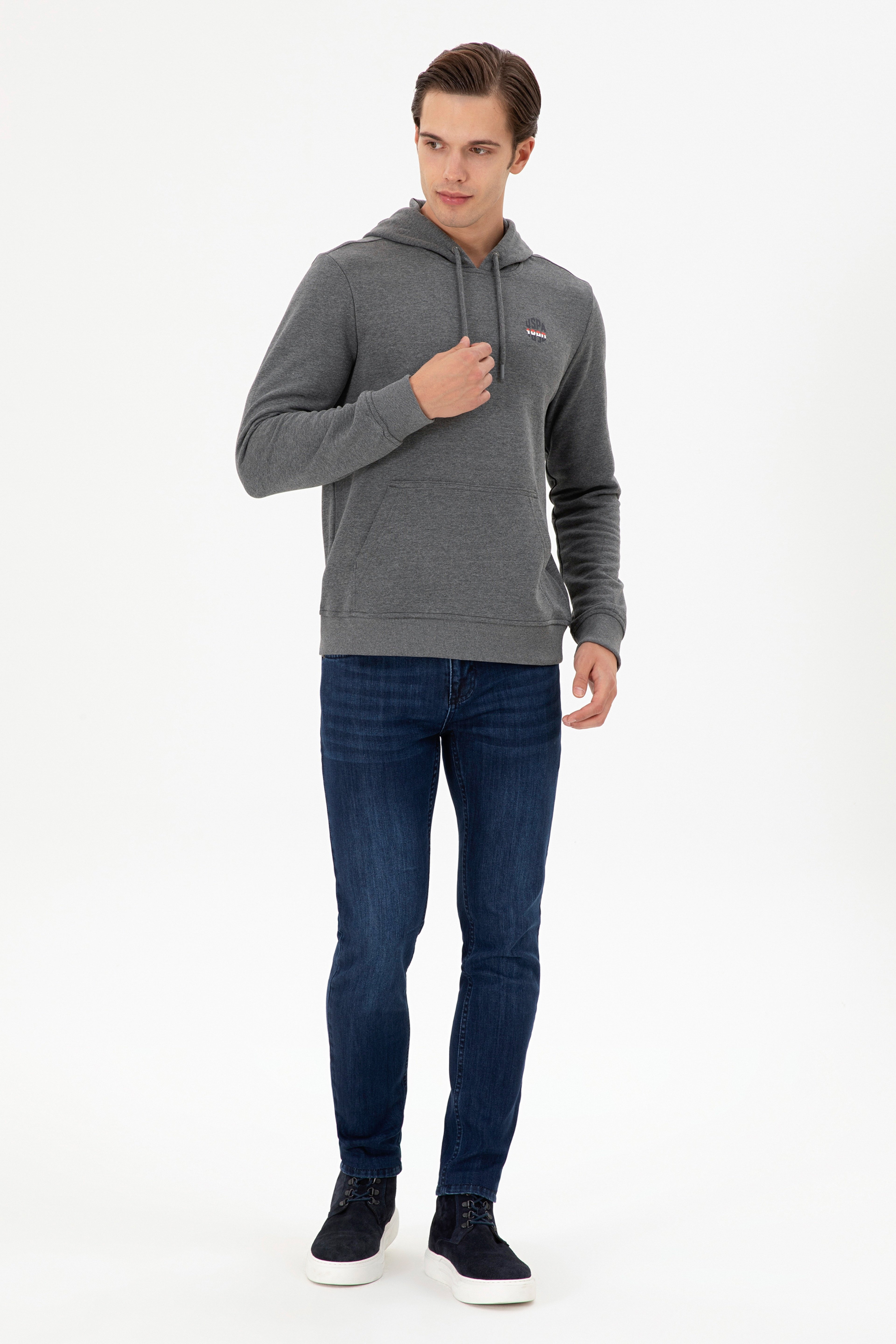 Erkek Antrasit Melanj Sweatshirt