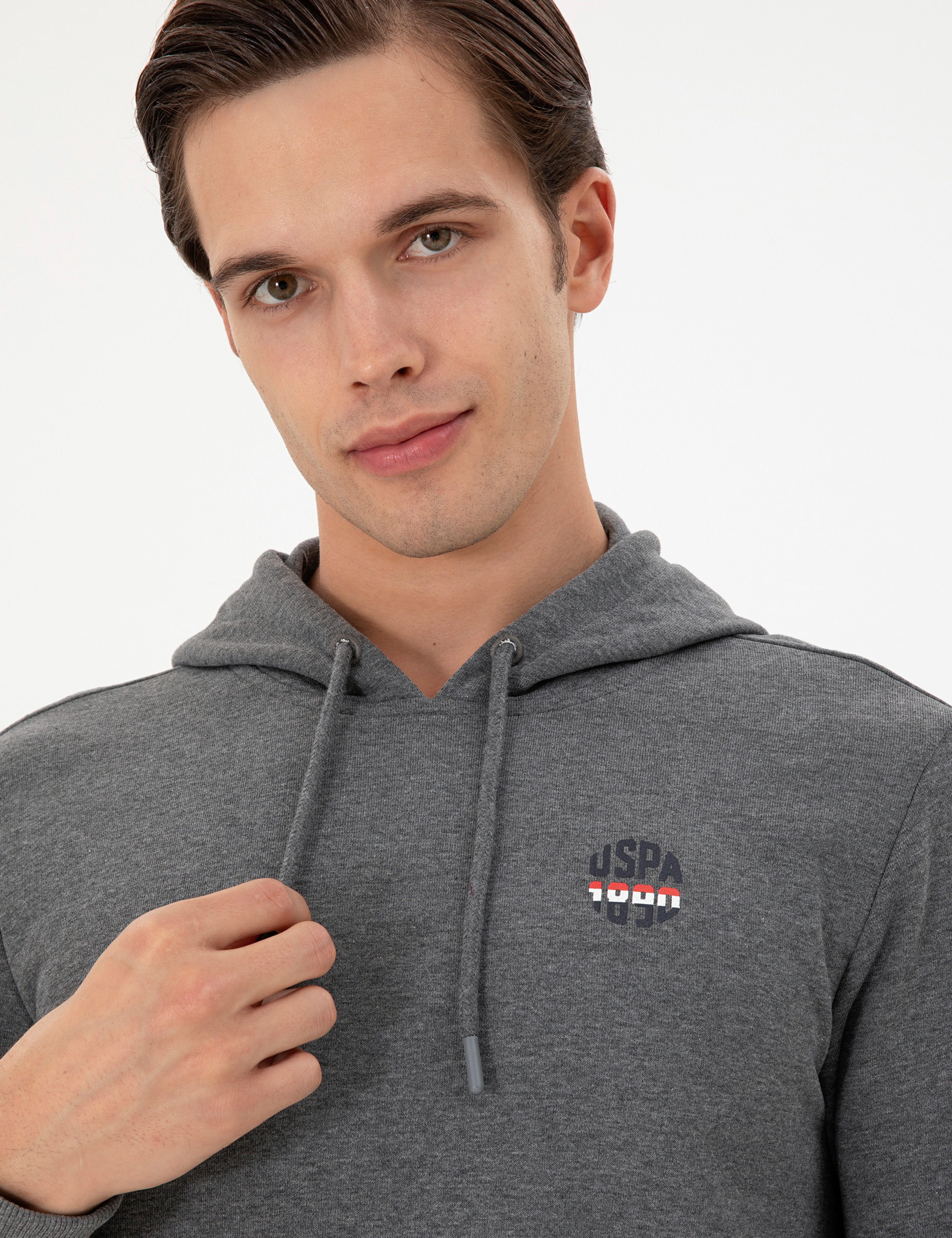 Erkek Antrasit Melanj Sweatshirt - Image 2