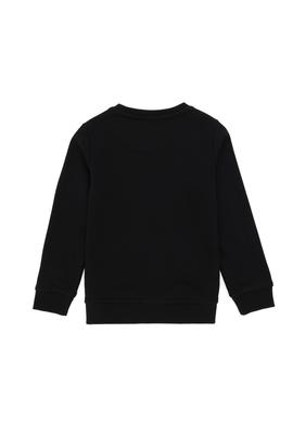 Erkek Çocuk Siyah Basic Bisiklet Yaka Sweatshirt - 50293592074