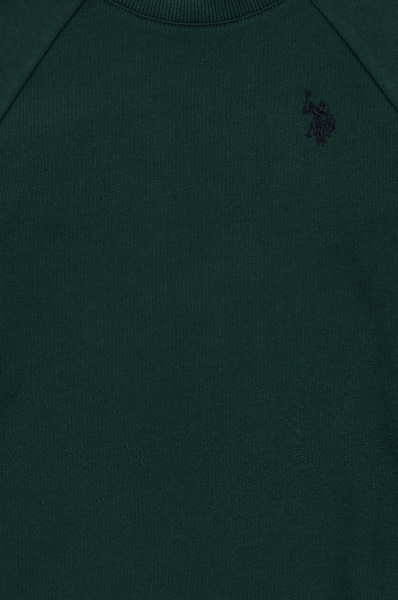 Erkek Çocuk Koyu Yeşil Basic Sweatshirt