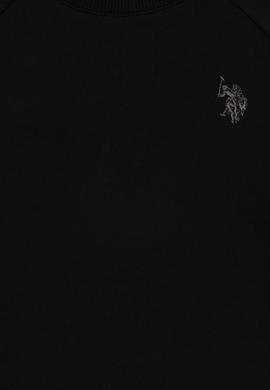 Erkek Çocuk Siyah Basic Bisiklet Yaka Sweatshirt - 50293633114