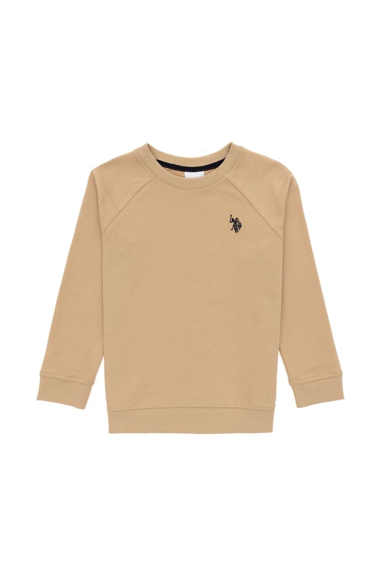 Erkek Çocuk Kum Basic Bisiklet Yaka Sweatshirt