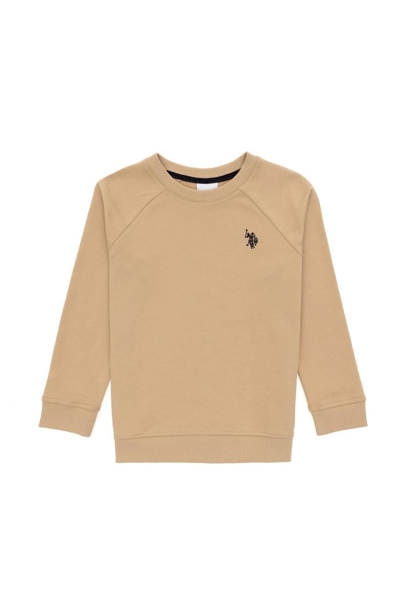 Erkek Çocuk Kum Basic Bisiklet Yaka Sweatshirt