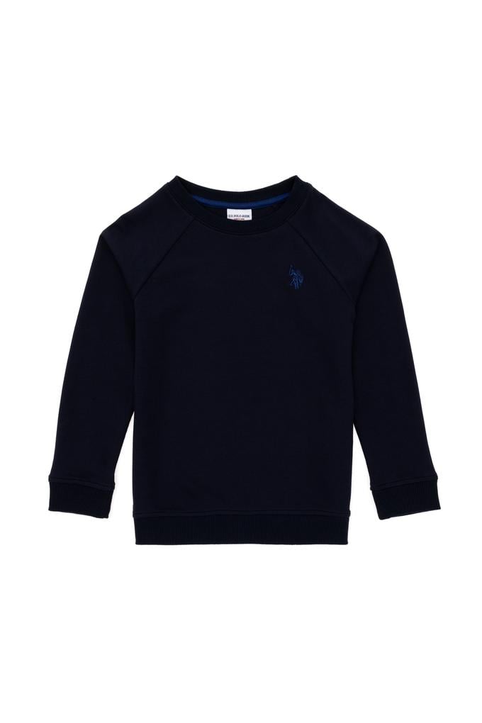Erkek Çocuk Lacivert Basic Bisiklet Yaka Sweatshirt