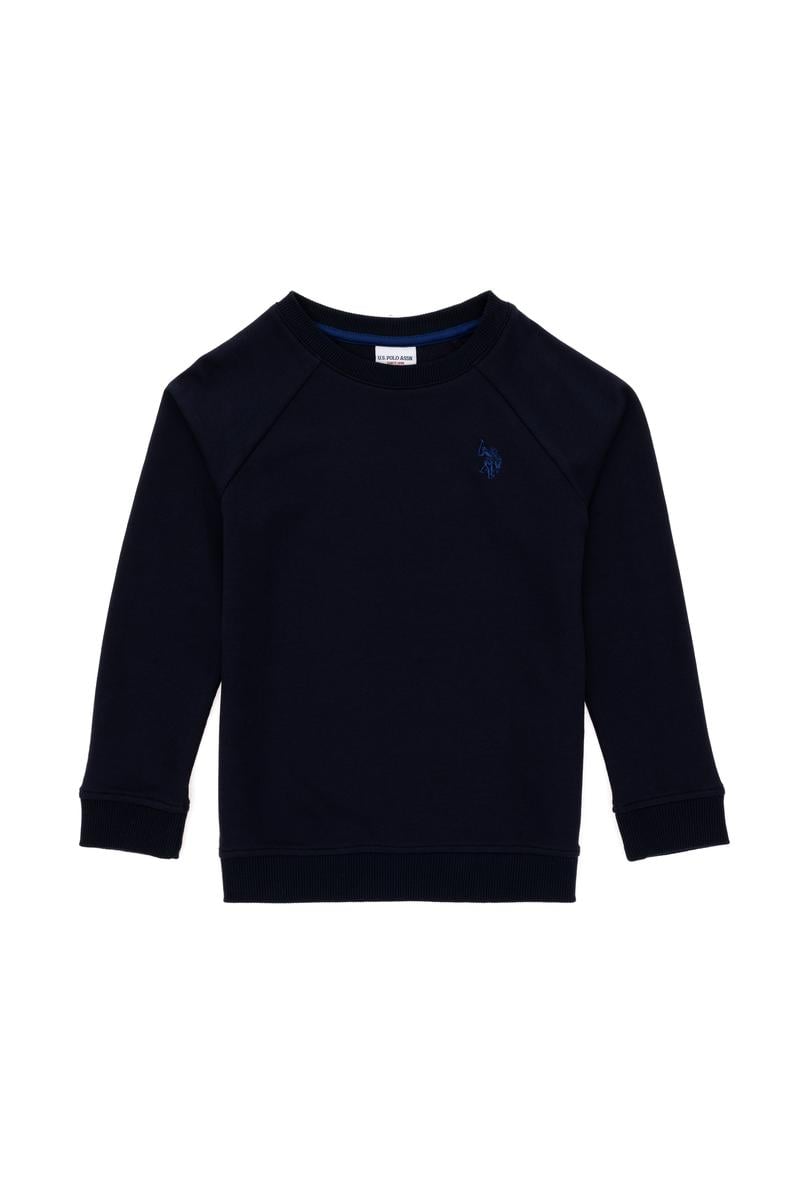 Erkek Çocuk Lacivert Basic Bisiklet Yaka Sweatshirt