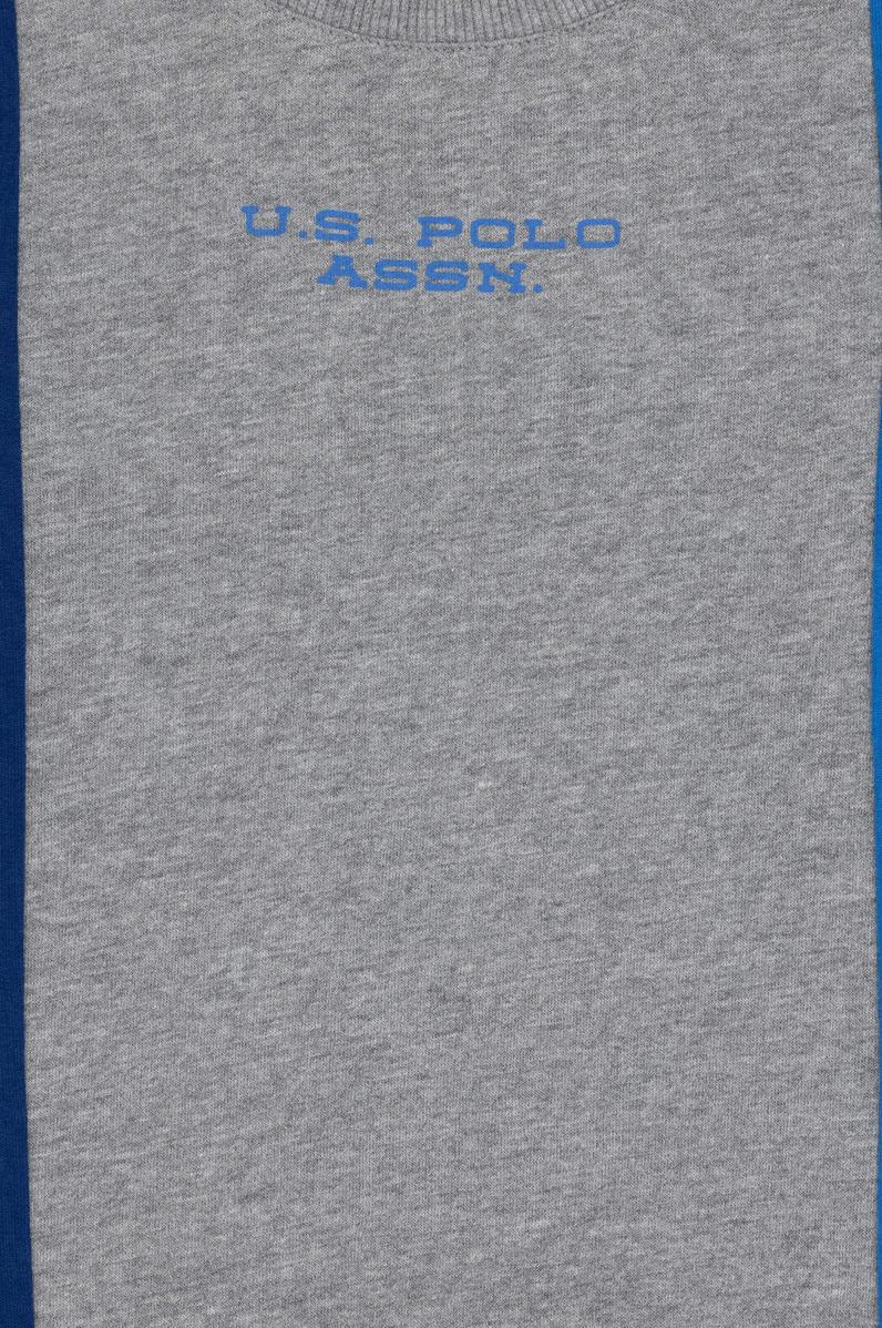 Erkek Çocuk Gri Melanj Bisiklet Yaka Sweatshirt