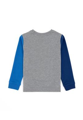 Erkek Çocuk Gri Melanj Bisiklet Yaka Sweatshirt - 50293646018