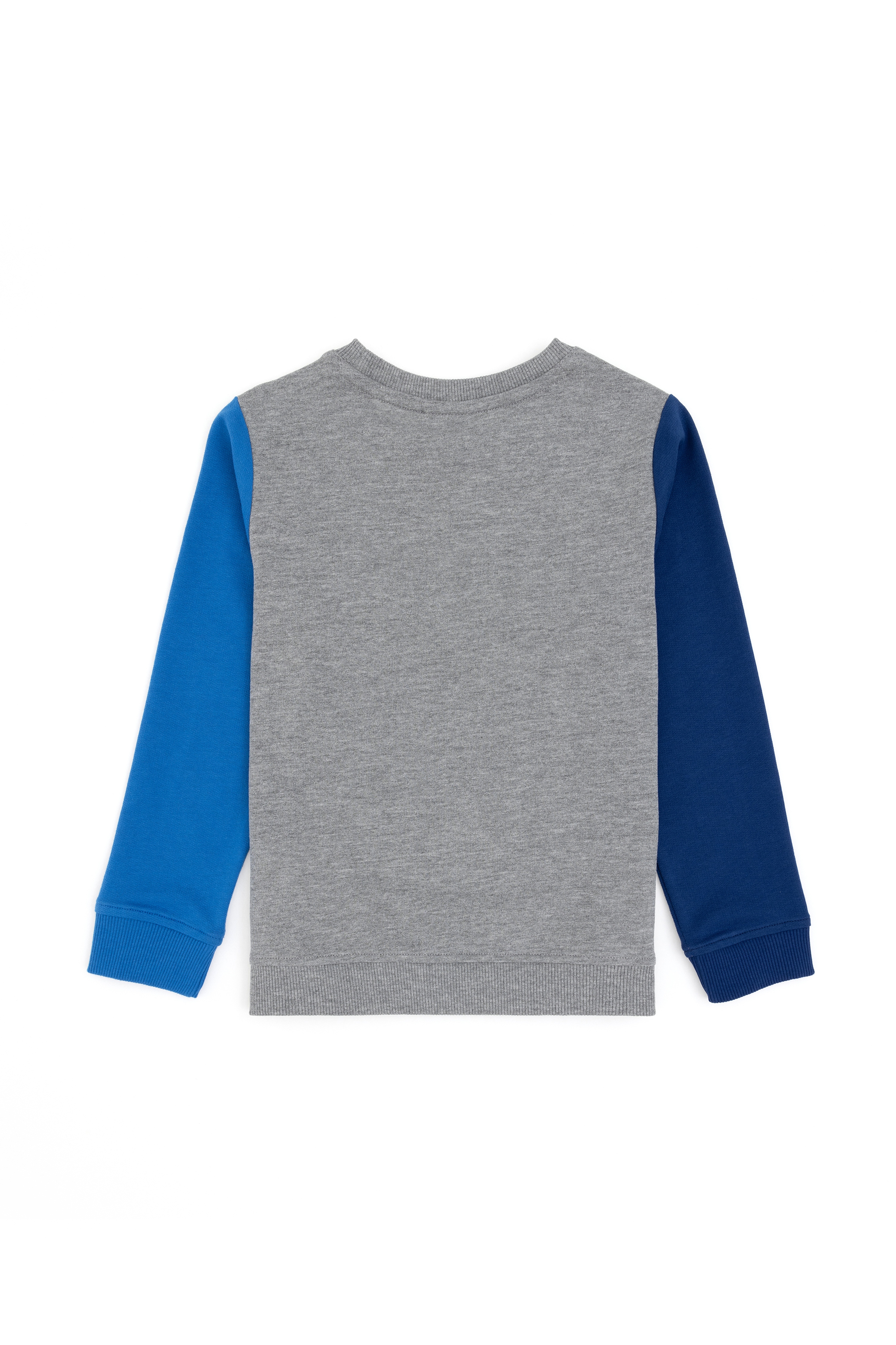 Erkek Çocuk Gri Melanj Bisiklet Yaka Sweatshirt - Image 4