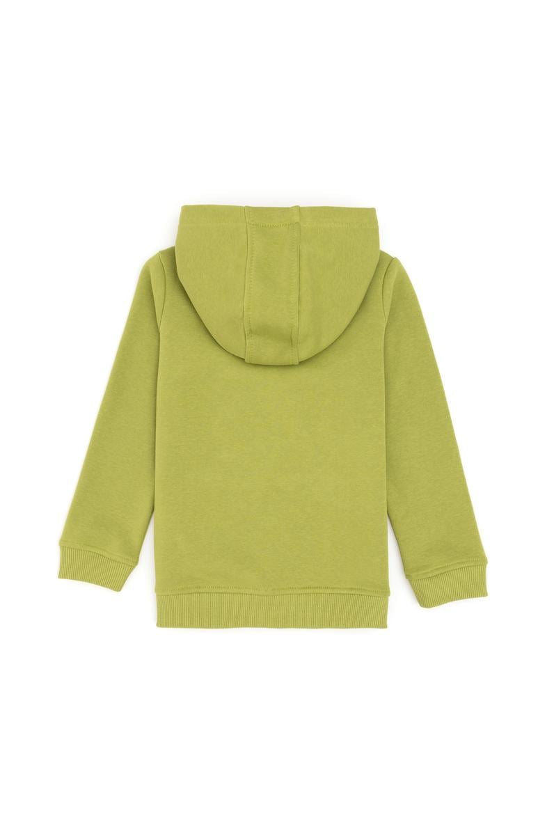 Kız Çocuk Fıstık Yeşili Kapüşonlu Basic Sweatshirt