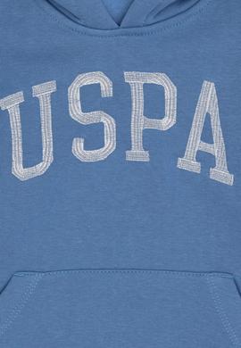 Kız Çocuk Koyu Mavi Kapüşonlu Basic Sweatshirt - 50296388117