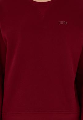 Kadın Bordo Basic Bisiklet Yaka Sweatshirt - 50297296037