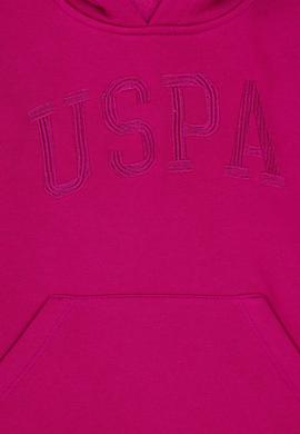 Kız Çocuk Fuşya Kapüşonlu Basic Sweatshirt - 50296388076